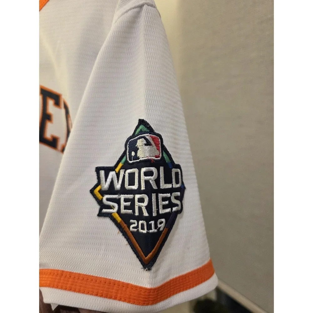 BASEBALL HOUSTON ASTROS SHIRT MAJESTIC SIZE L ADULT SPRINGER 4 World Series 2019